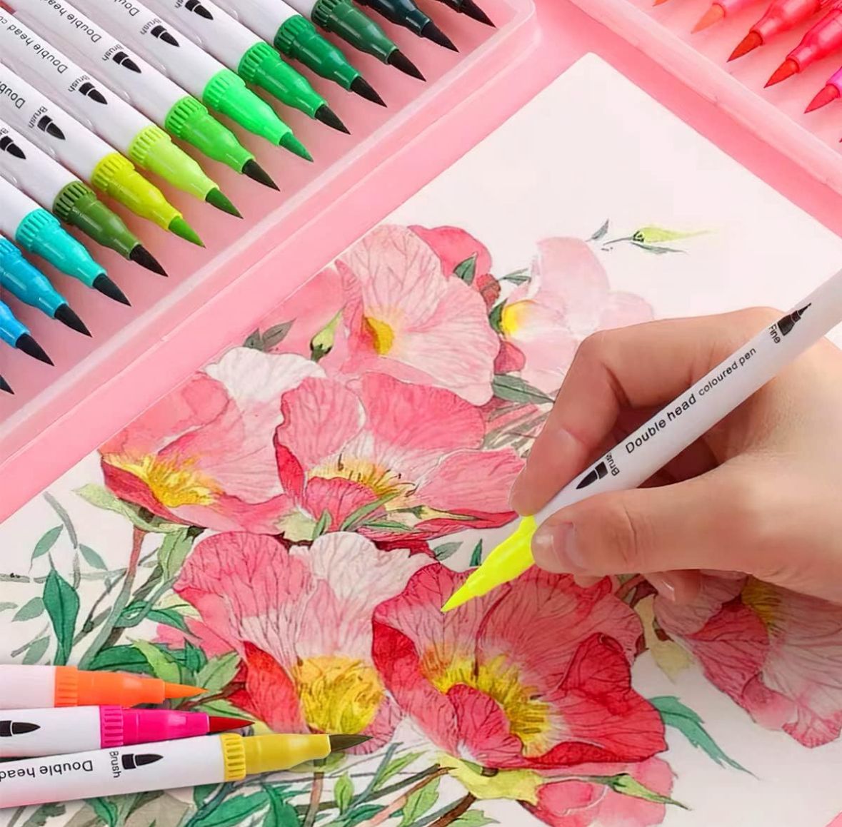 Miniatura 5 de Marcadores Doble Punta Pincel - cantidad: 12pcs